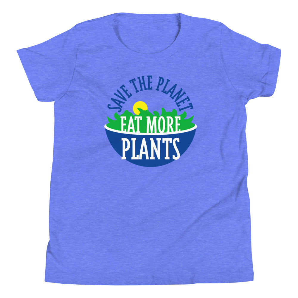 Save The Planet, Eat More Plants! Youth Short Sleeve Tee